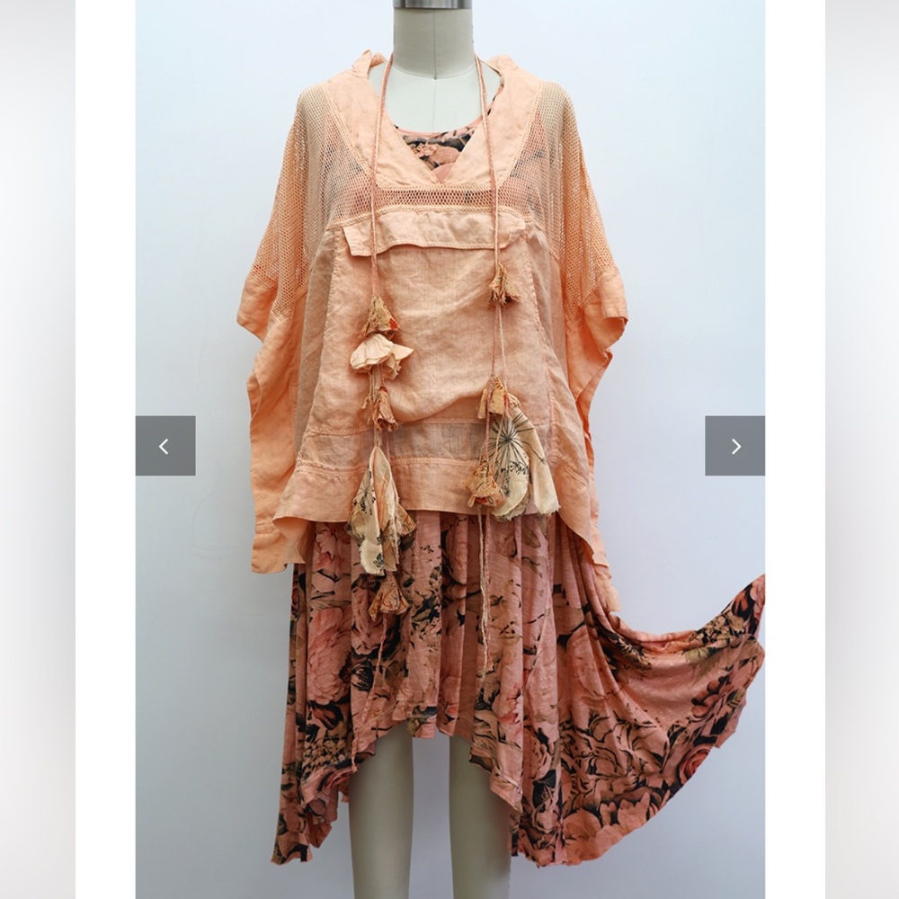 Krista Larson Long Ballet Slip Peach Poeny